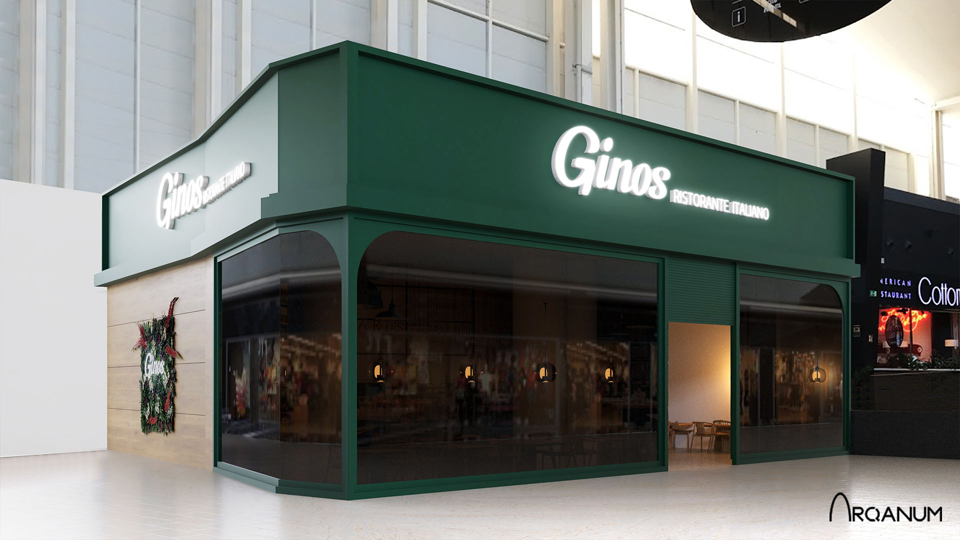 Restaurante Ginos en Murcia, fachada